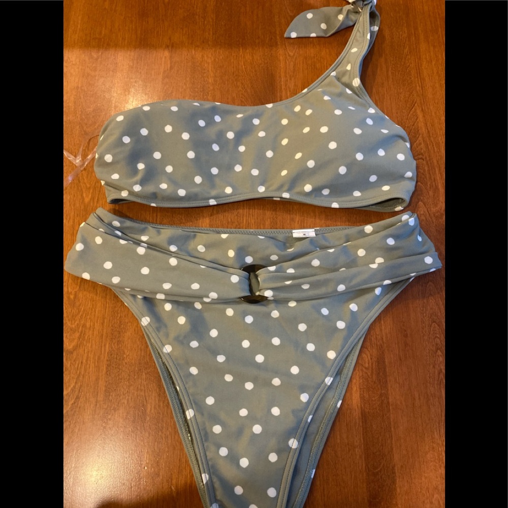 Abercrombie & Fitch Green Polka Dot Bikini